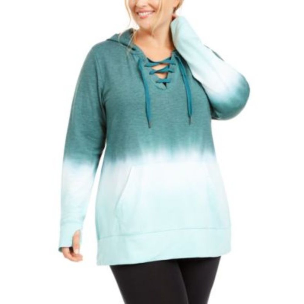 IDEOLOGY WOMEN'S LONG SLEEVE SIDE LACE UP PULLOVER